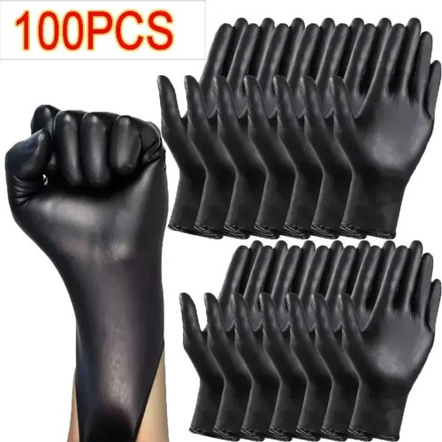 Disposable gloves black - gloves, rubber