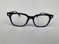 Chrome Hearts black and gold Glasses Blue Light Clear  UK Seller