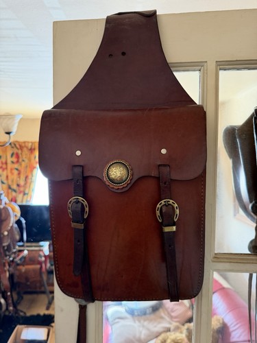 Vintage brown leather - leather, western