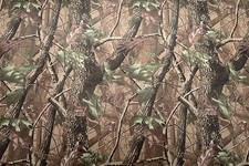 Camouflage woodland fabric in