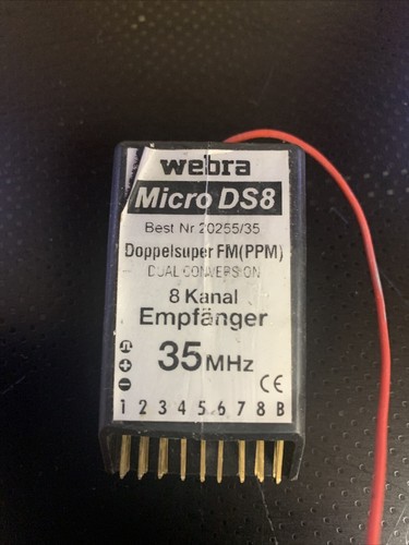 35mhz receiver webra micro ds8 - receiver,