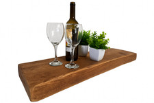 Floating Shelves Solid Wall Mounted Chunky Wood Rustic Style Shelf 22cm Deep