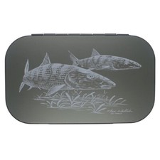Aluminium Fly Fishing Box Engraved Fishing Gift Dry Fly Compartment Box