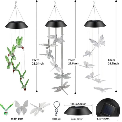 Solar led garden outdoor wind - solar,