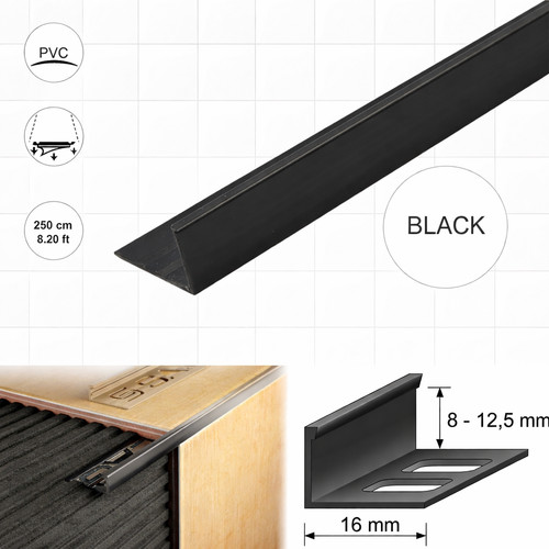 Pvc straight edge - pvc, l