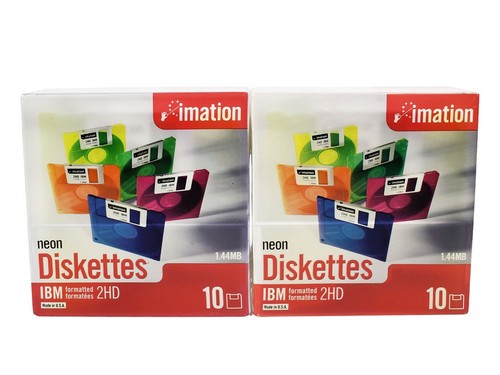 20x imation neon diskettes - imation, ibm