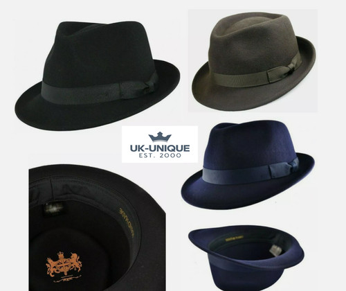Elegant 100 wool trilby - elegant, 100%