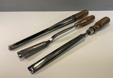 3 VINTAGE LONG WOOD CARVING