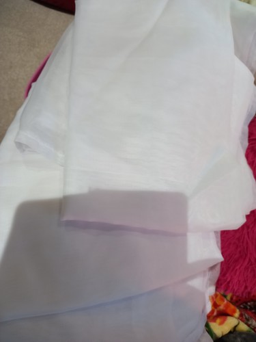 Pair white net curtains - of,