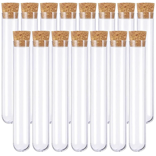 15pcs test tubes clear - test, plastic