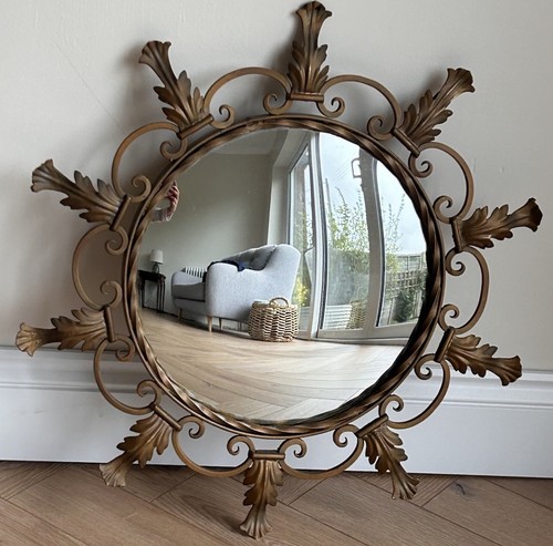 Vintage round convex mirror - round,