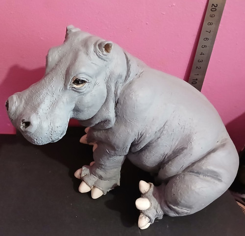 Vintage studio pottery hippo - vintage,