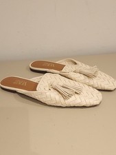 Zara Tasseled Woven Mules Slip