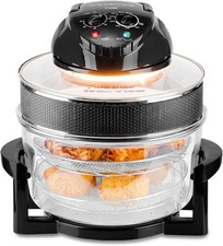 12–17L Halogen Air Fryer Oven | Glass Bowl | Extender Ring | Adjustable Temp