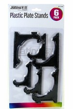 6Pc Small-Large Plate Stand Set Dish/Bowl Display Frame Cabinet Support Holder