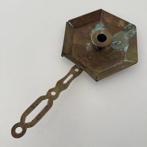 Vintage brass chamberstick - brass,