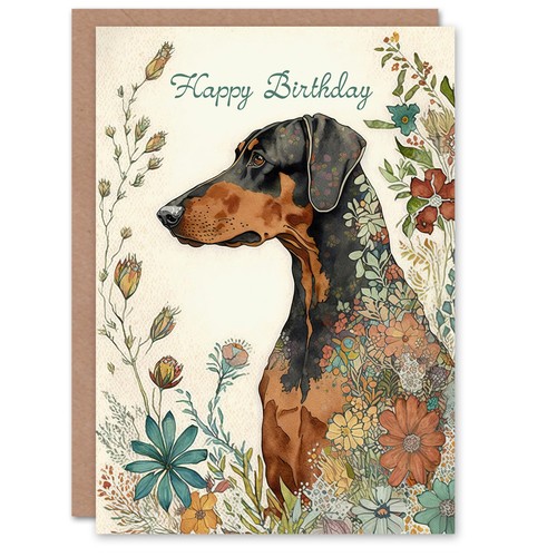 Happy birthday doberman dog - birthday,