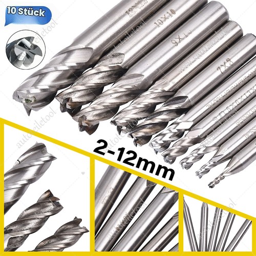 10pcs flute hss end mill - flute,
