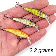 Mini Perch Fishing Lures Floating Minnows Chub Trout Realscale Bait 2.2 grams