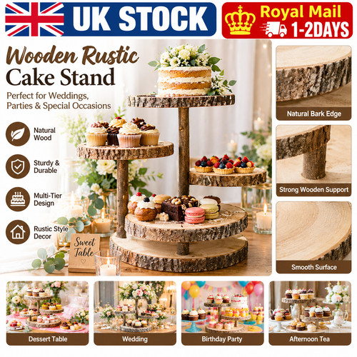Wooden rustic cake stand - rustic,