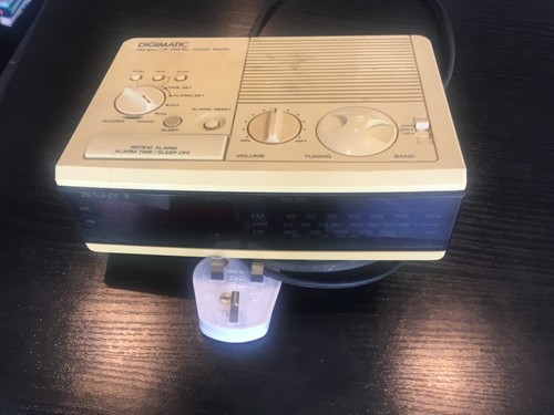 Sony radio alarm unit - mw/lw/fm,