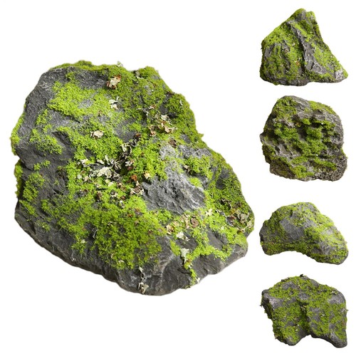 Artificial mossy rock - mossy,