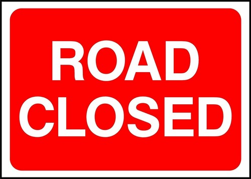 Road closed safety - safety, sign