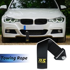 Car Tow Strap Front Rear Bumper Towing High-Strength Racing Sports Black Hook UK