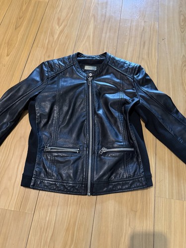 Mango women leather jacket m - women's,