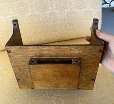 Oak Vintage CHURCH PEW Bible Hymnal HOLDER RACK for Books Magazines