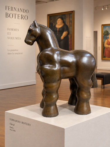 Bronze horse botero style - -,