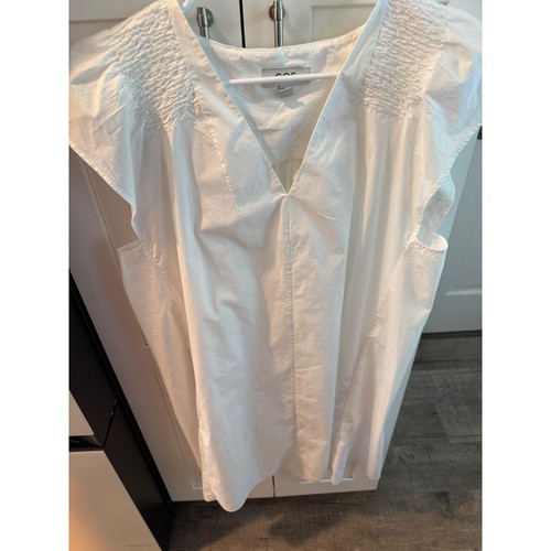 Cos white cotton smocked - cos,