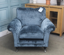 PARKER KNOLL BURGHLEY CHAIR IN  MAROC TEAL VELVET FABRIC. RRP £1309.