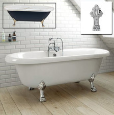 Traditional Freestanding Bath Ball & Claw Feet Roll 1750 or 1500mm Double Ended