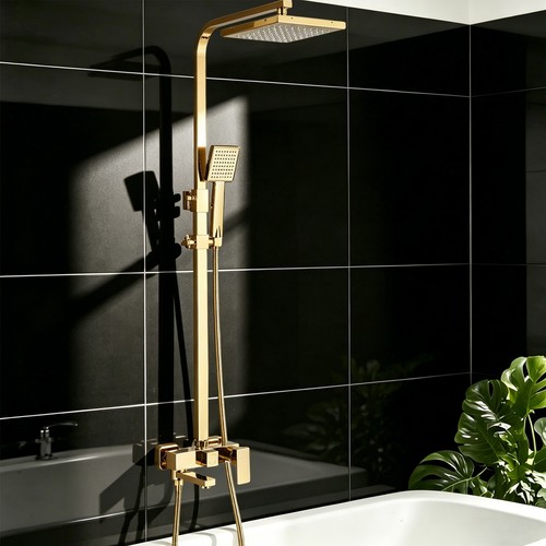 Gold bathroom exposed - gold,