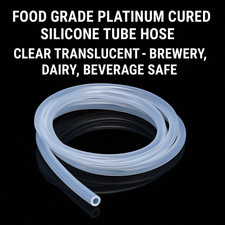 Food Grade Platinum Cured Silicone Tube Hose Clear Translucent ? Brewery, Dairy,