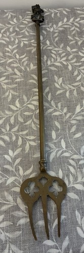Vintage brass toasting fork - vintage,
