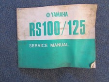 Yamaha RS100 RS125 RS100/RS125 service manual late 1970s to early 1980s
