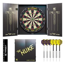 Target Darts Luke Littler Dartboard Cabinet & Dartboard Set with 6x Darts