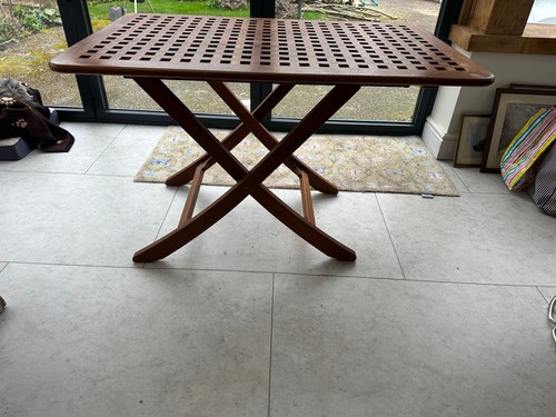 Foldable teak table 110x70 - , cm