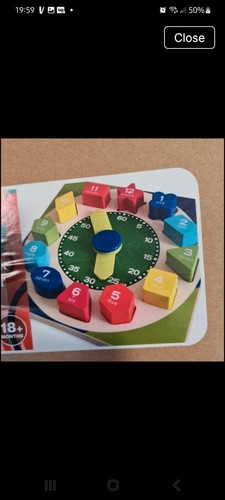 Wooden teaching clock - teaching,