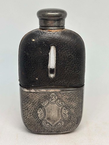 Vintage hip flask engraved - vintage,