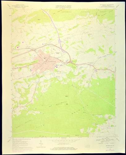 Wytheville map wythe - map, county