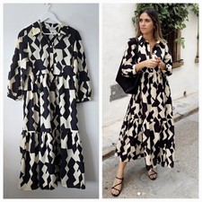Zara Geo Dress Print Cotton
