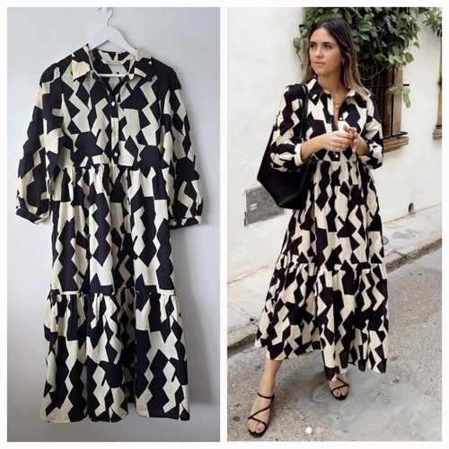 Zara geo dress print cotton - geo,