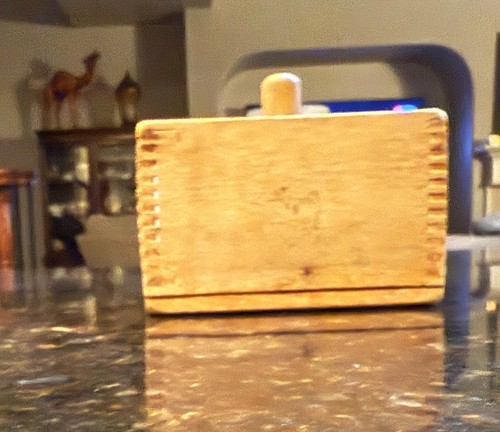 Antique wooden butter - mold, box