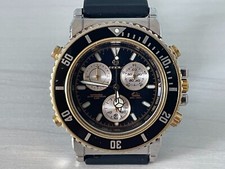 VINTAGE DIVER 200m MEN'S ST.STEEL ALARM CHRONOGRAPH  QUARTZ WATCH "BREIL" MANTA