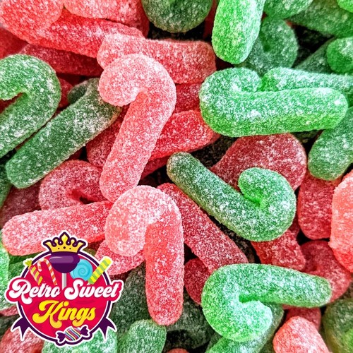 Candy canes gummy fizzy sweets - candy,