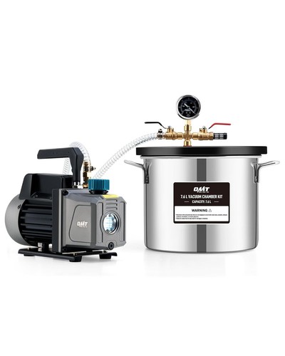 Vacuum chamber with pump - 7.6l,