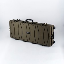 Double Rifle Case Egg Foamed Lined Hard Durable Gun Case Airline Approved Green